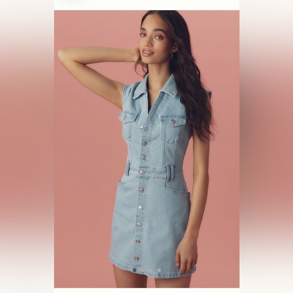 PAIGE Light Blue Denim Mini Dress #18